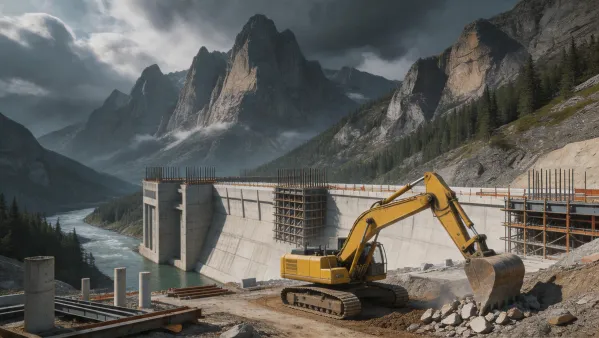Hydroelectric dam construction