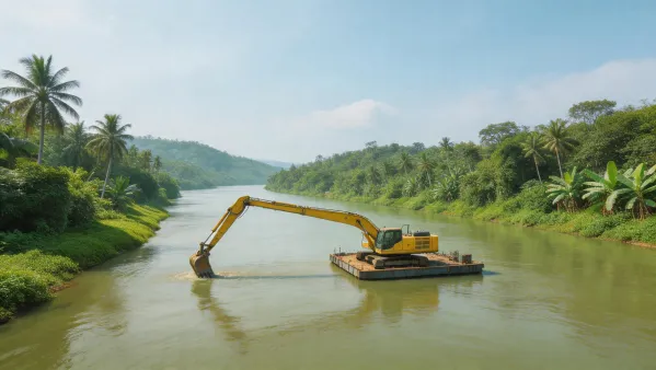 River dredging Southeast Asia